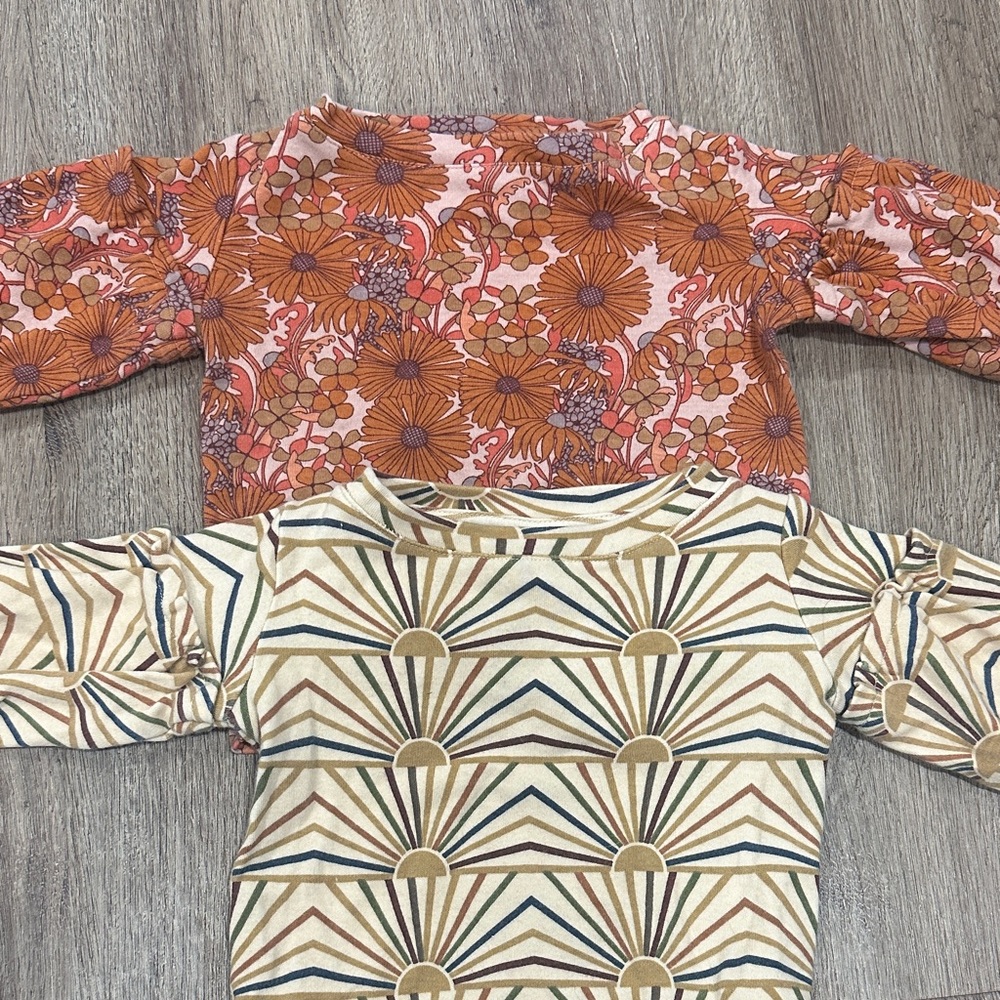 Kate Quinn 6–12M Bubble Sleeve Sweatshirt Set | NWOT | Set of 2